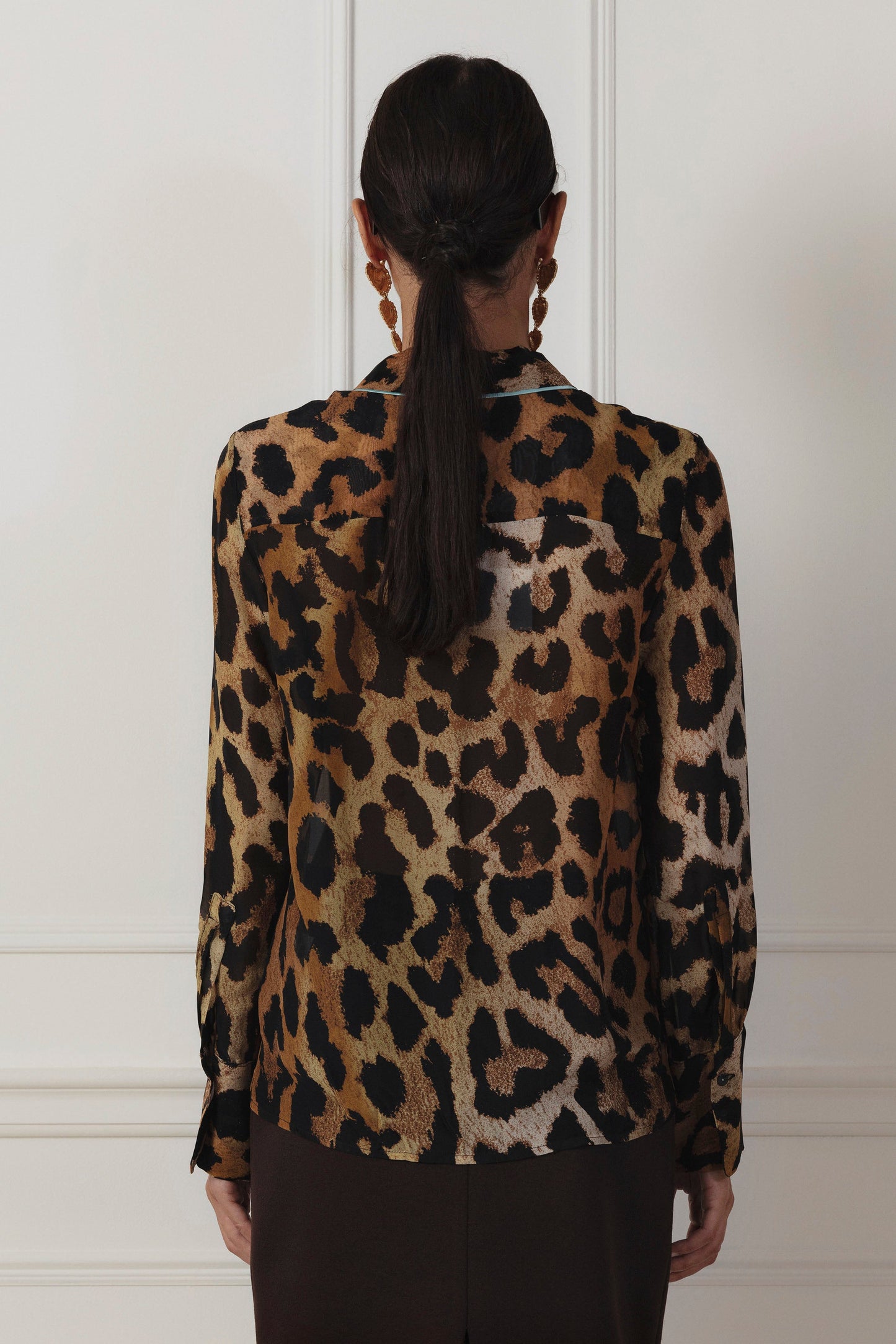 Camicia Seta Leopard Iconica